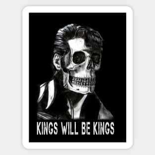 Kings will be Kings Halloween Skull Sticker
